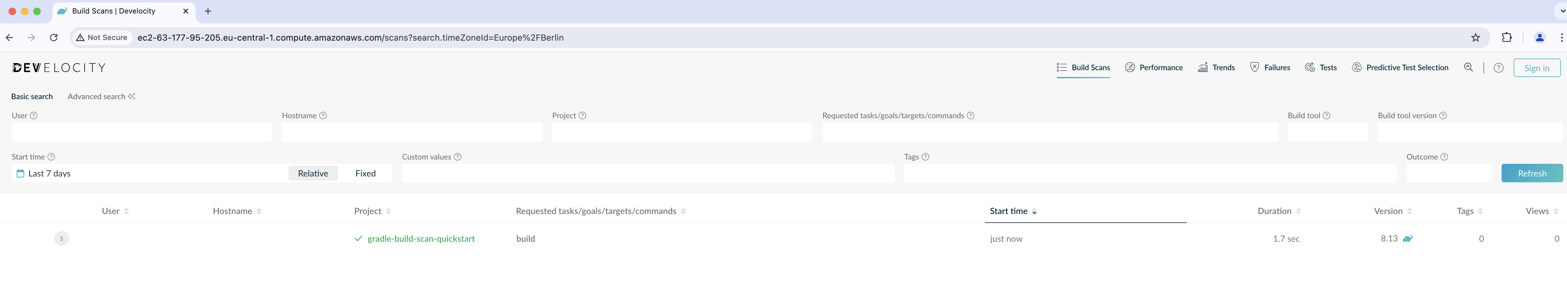 Develocity Build Scan Overview