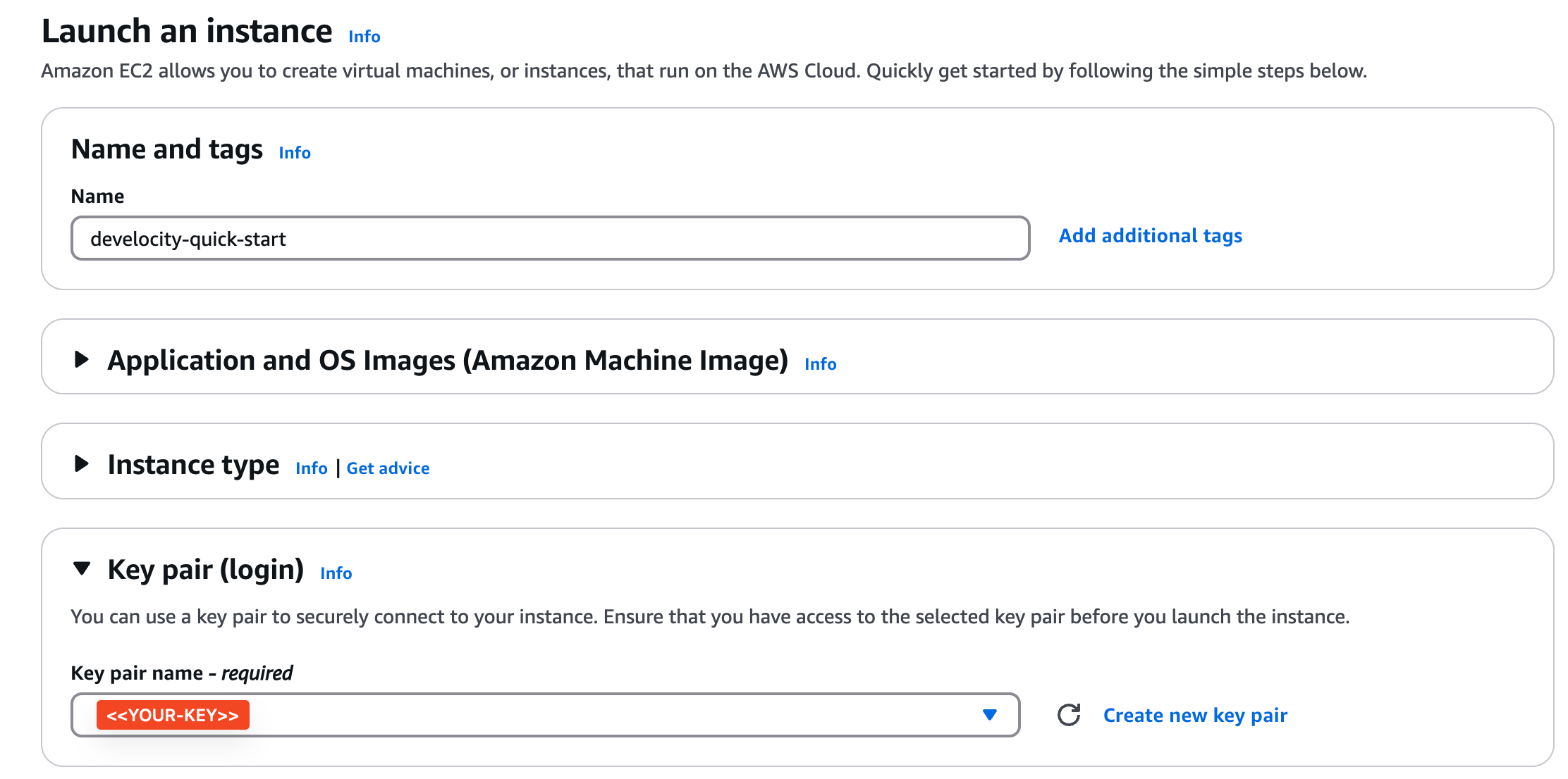 Amazon EC2 Instance Key Configuration