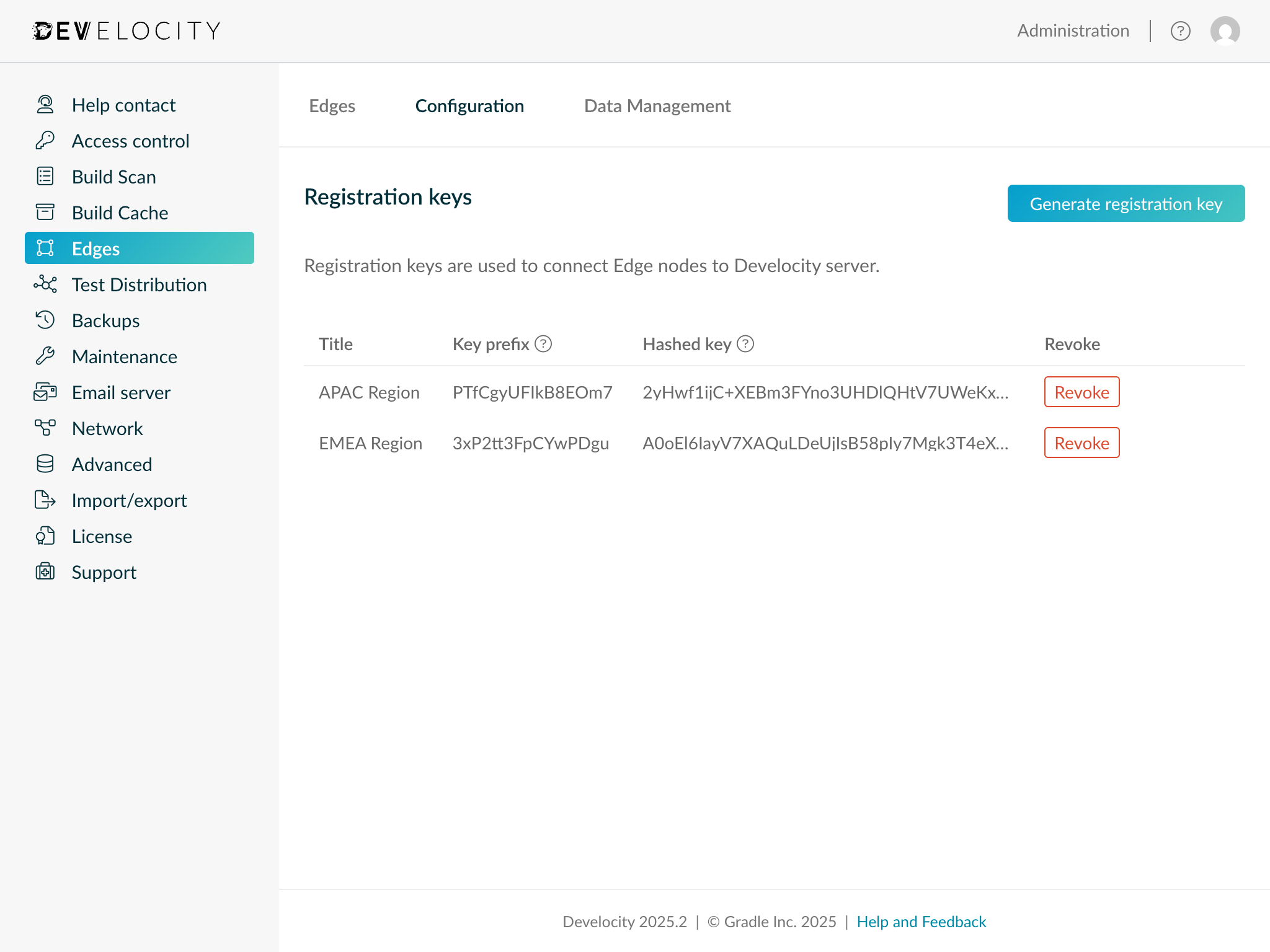 Develocity Edge Key Revocation