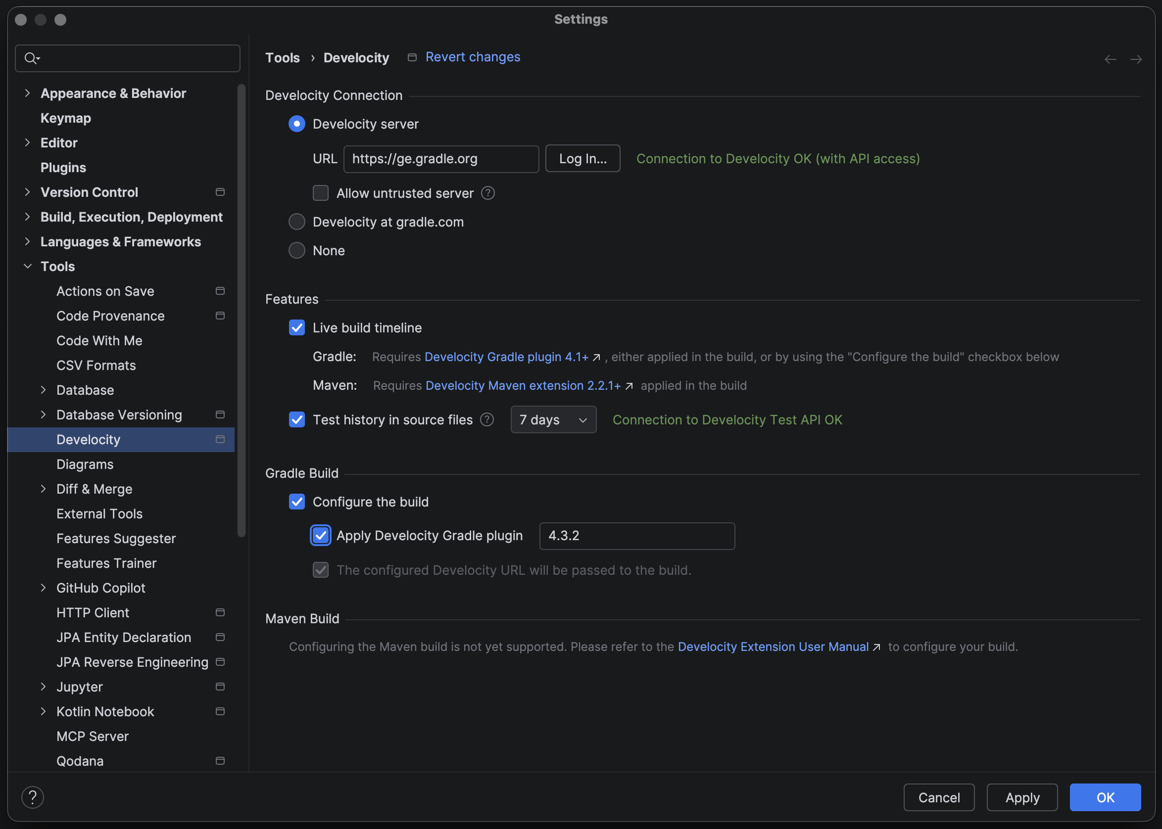 Streamlined Develocity Configuration