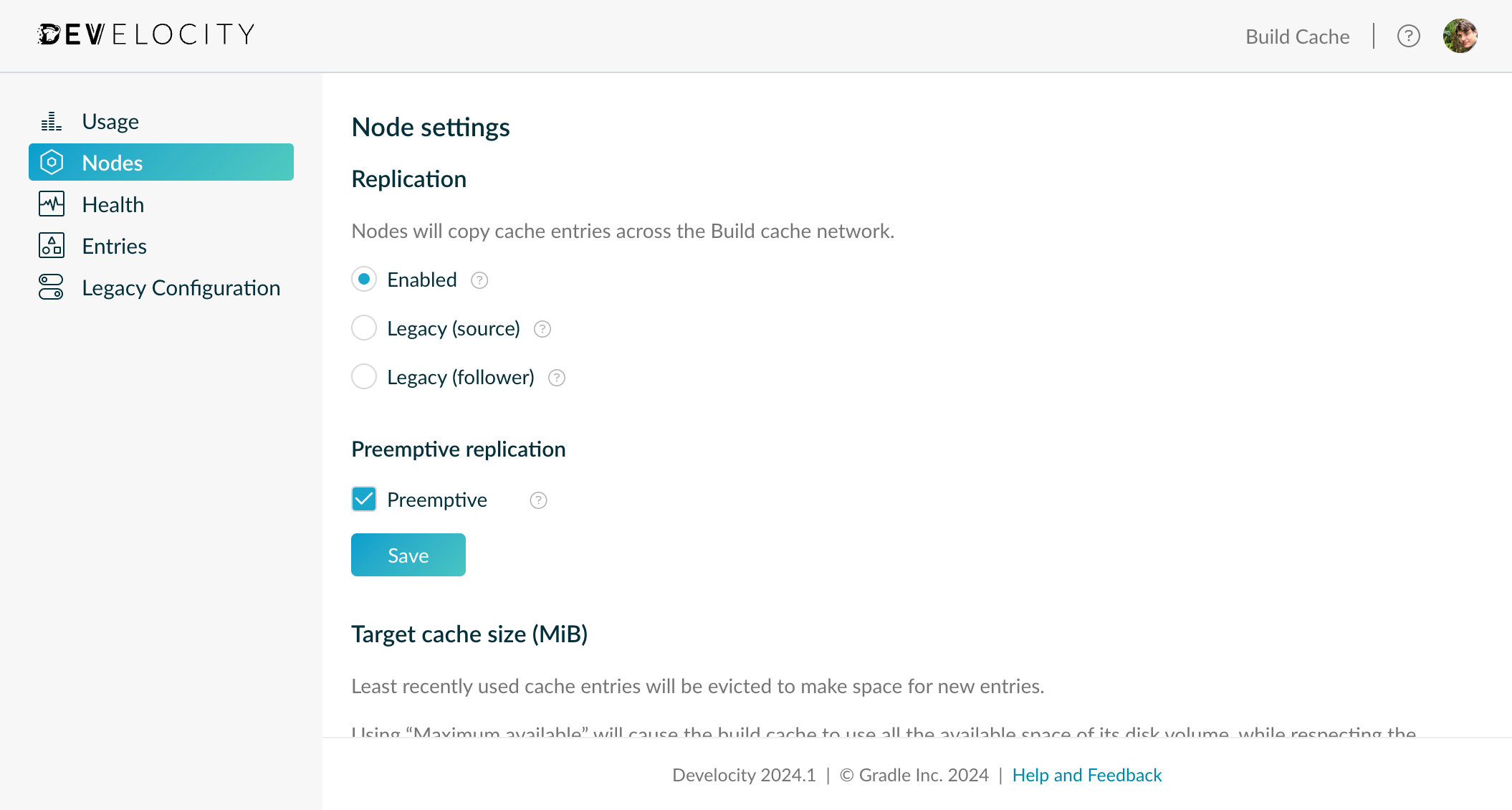 controller build cache replication