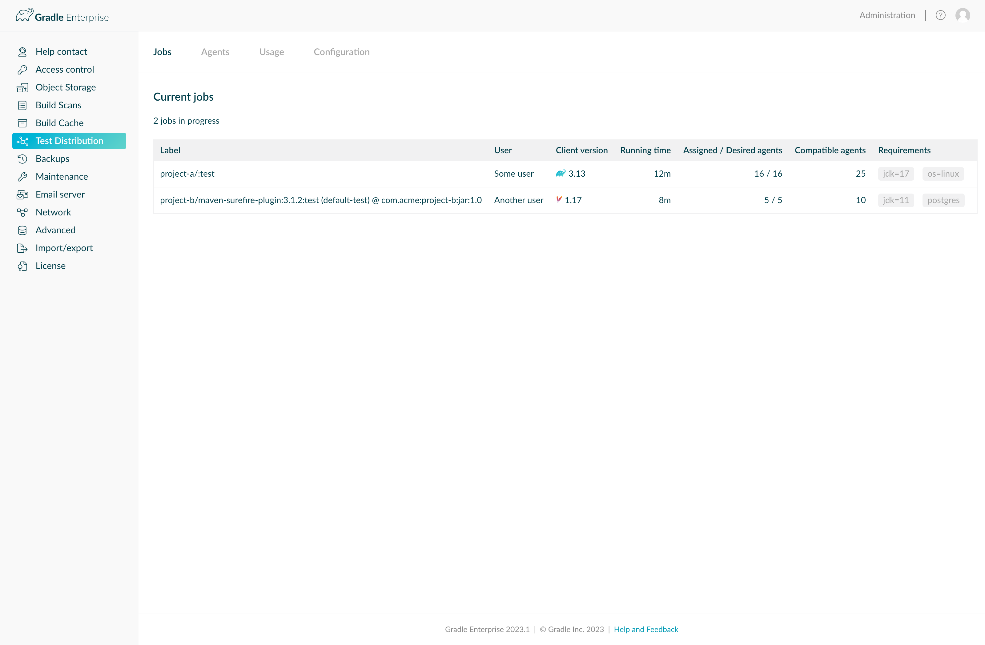 testdistribution jobs 2023.1
