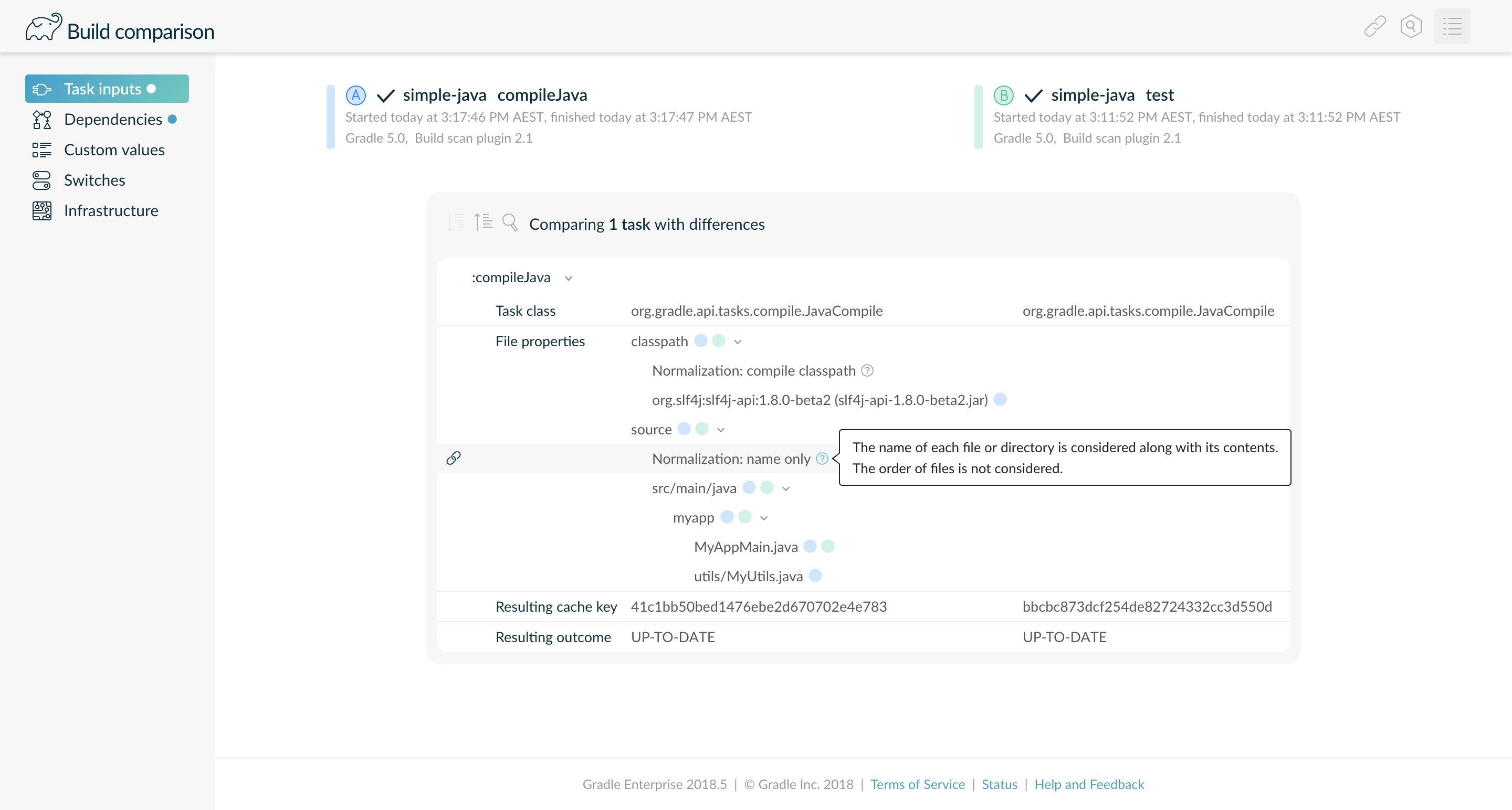 comparison files normalization tooltip