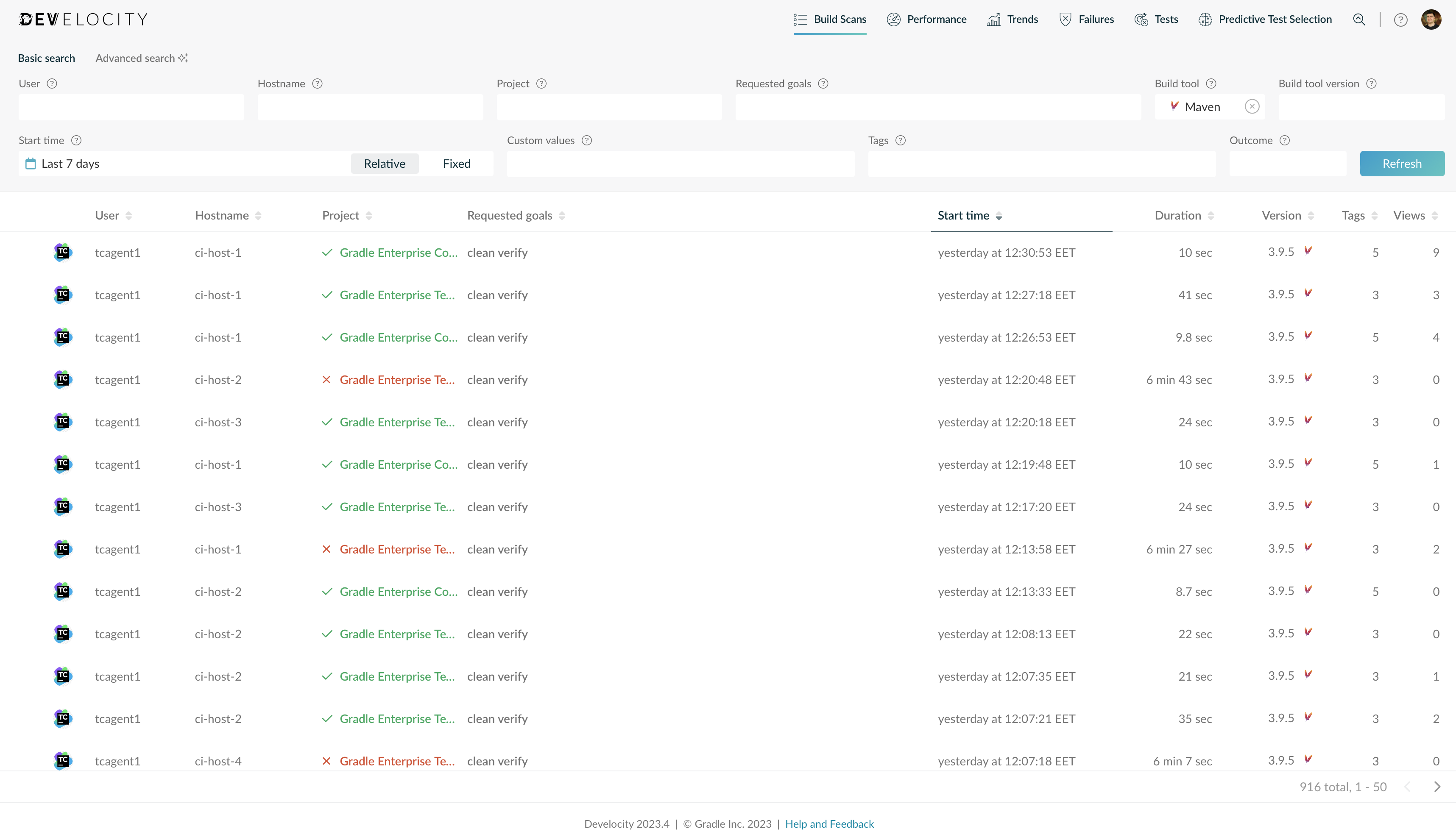 Find and View Any Build Scan