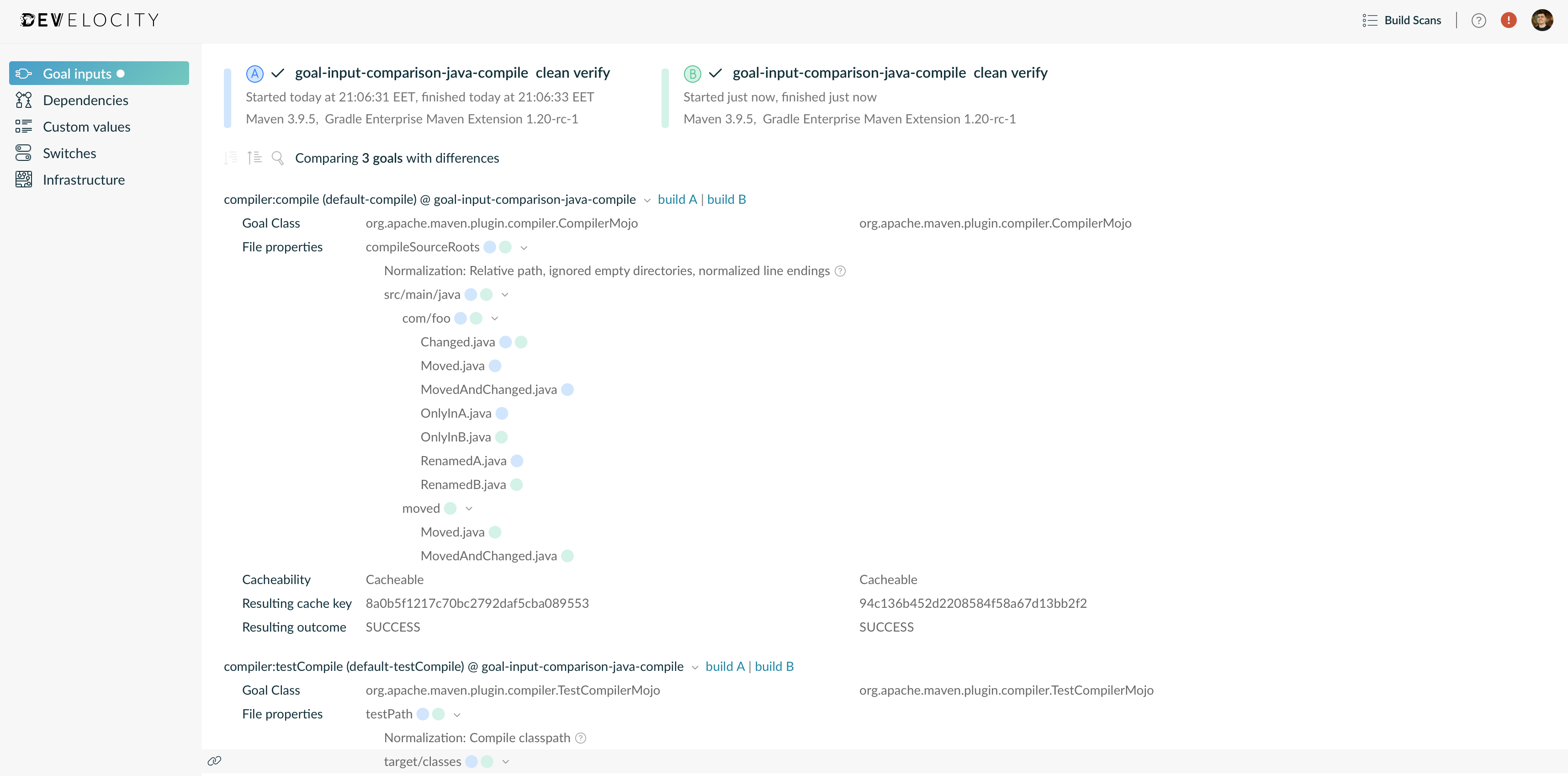 Example of Diagnosing Build Cache Issues