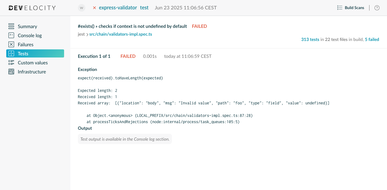 test case details