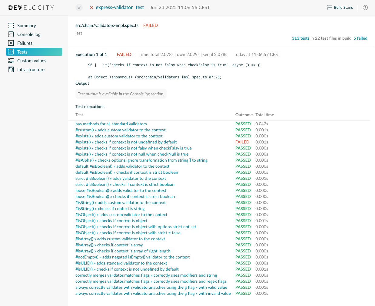 Test File Details Page