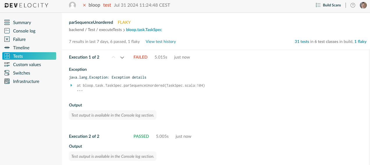 Test Case Details Page Example