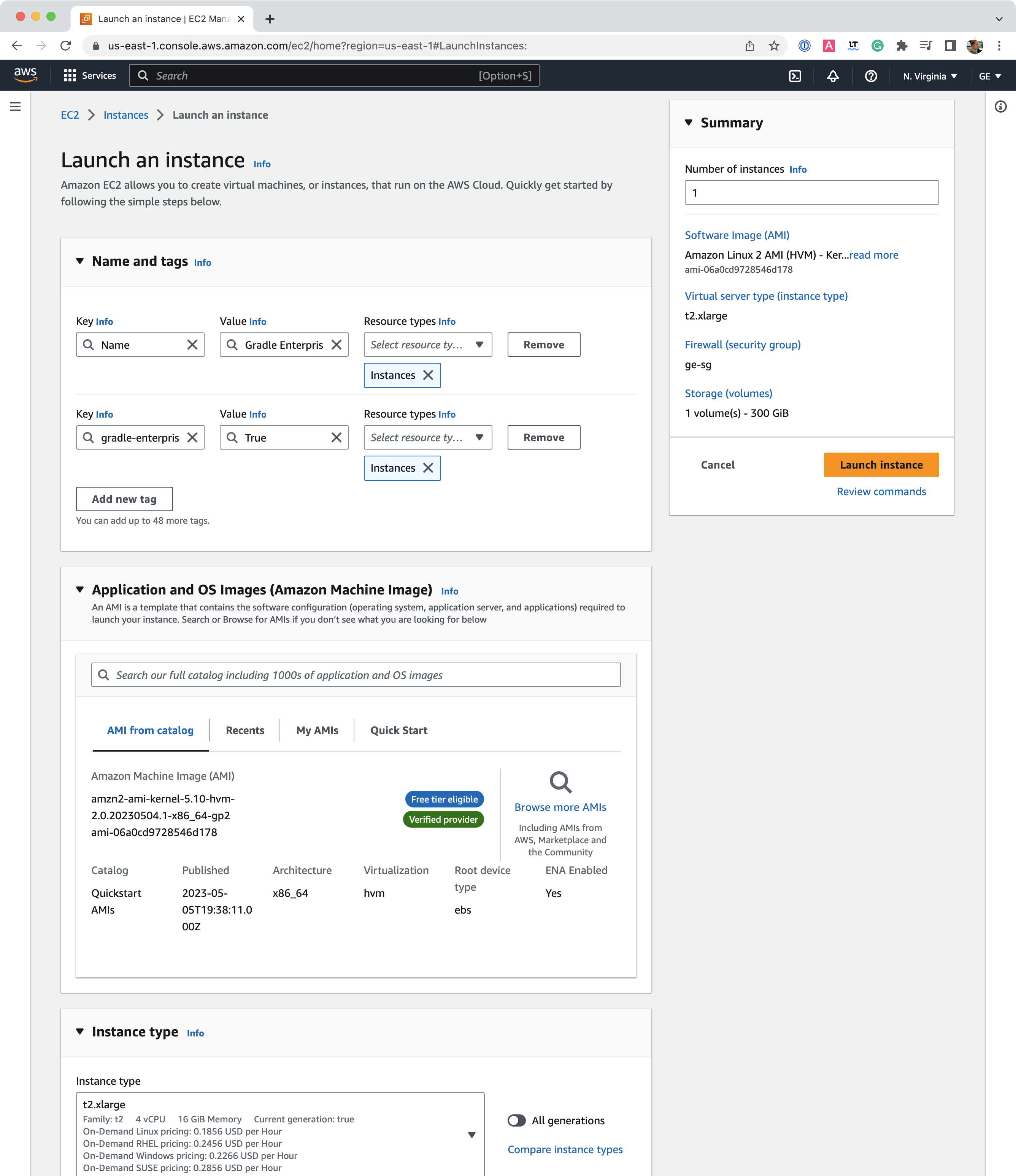 create instance 1